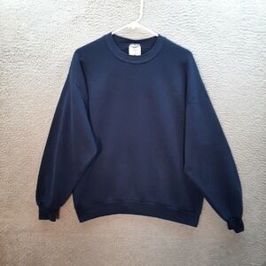 Vintage Jerzees Sweatshirt Adult Extra Large Blue Crewneck Grunge 1990s Y2K